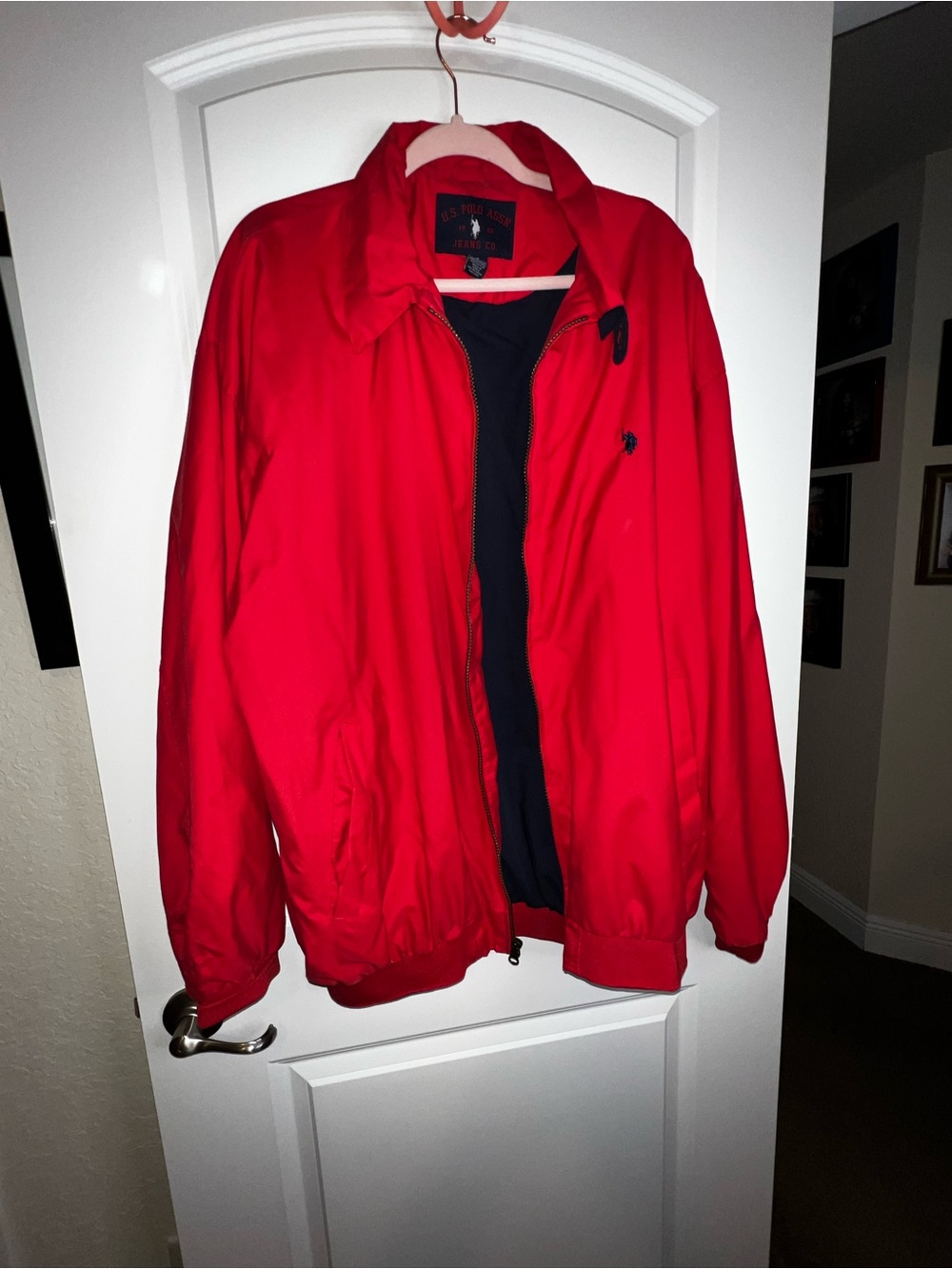 U.S. Polo Assn. Men's Red Bomber Jacket